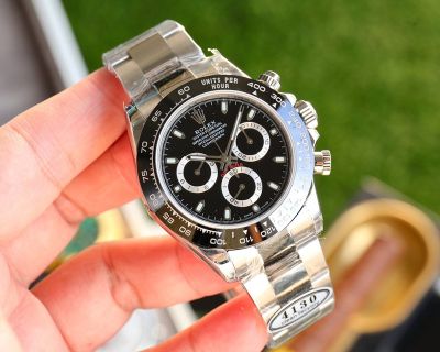 Clean Factory ROLEX Daytona 4130 Movement 904L Steel Black Watch